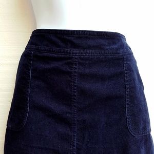 Talbot's Navy Blue Corduroy Pencil Skirt